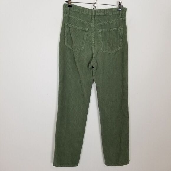 Reformation Women Cynthia Button Fly High Rise Straight Moss Corduroy Pants  27 - Picture 4 of 7